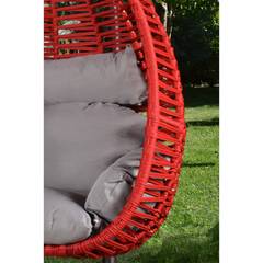 Chaise Suspendue Simple pour extérieur Ovale Carya Metal Rouge