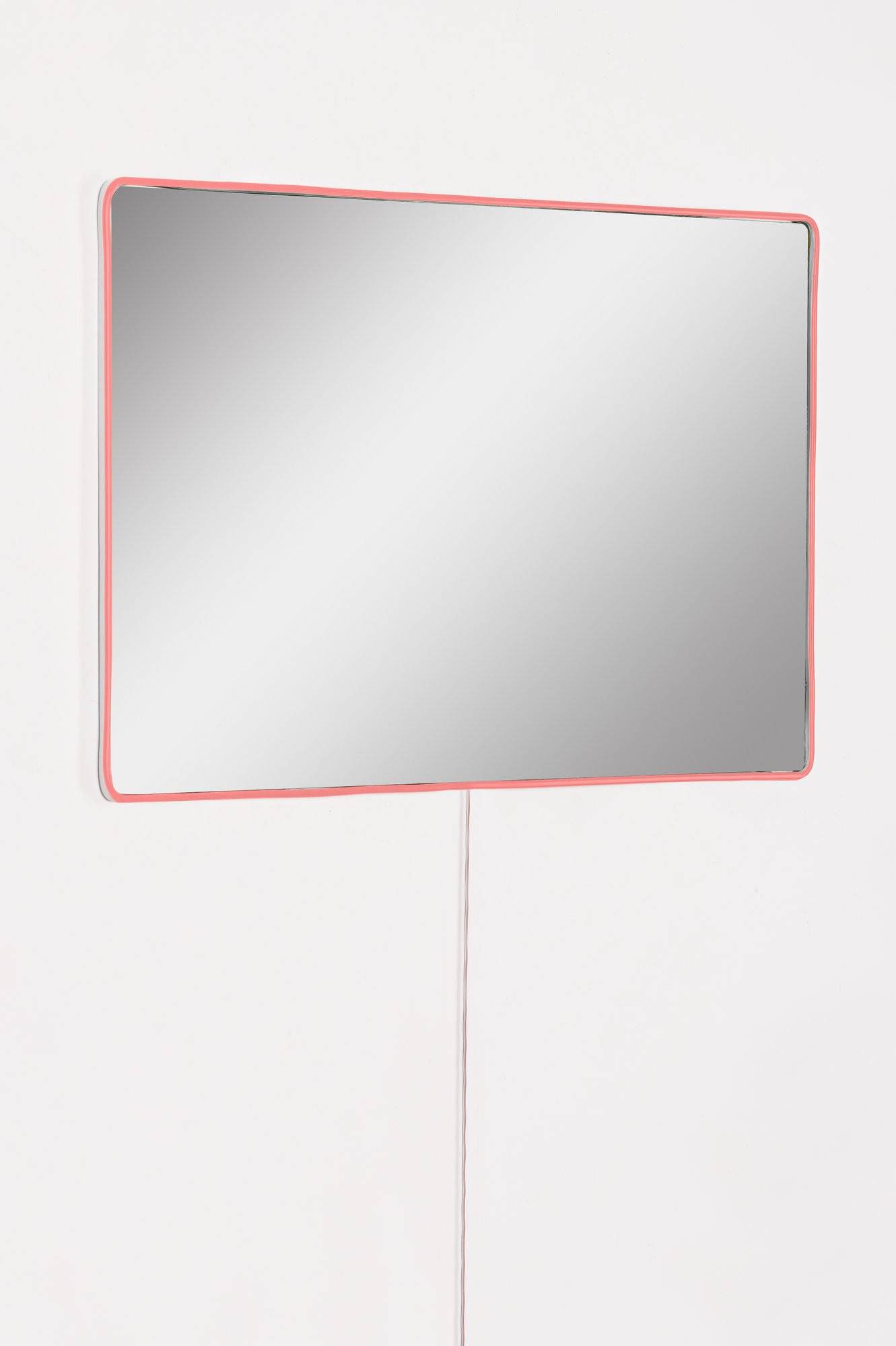 Miroir lumineux Klarra L40xH60cm Bande néon LED Rose