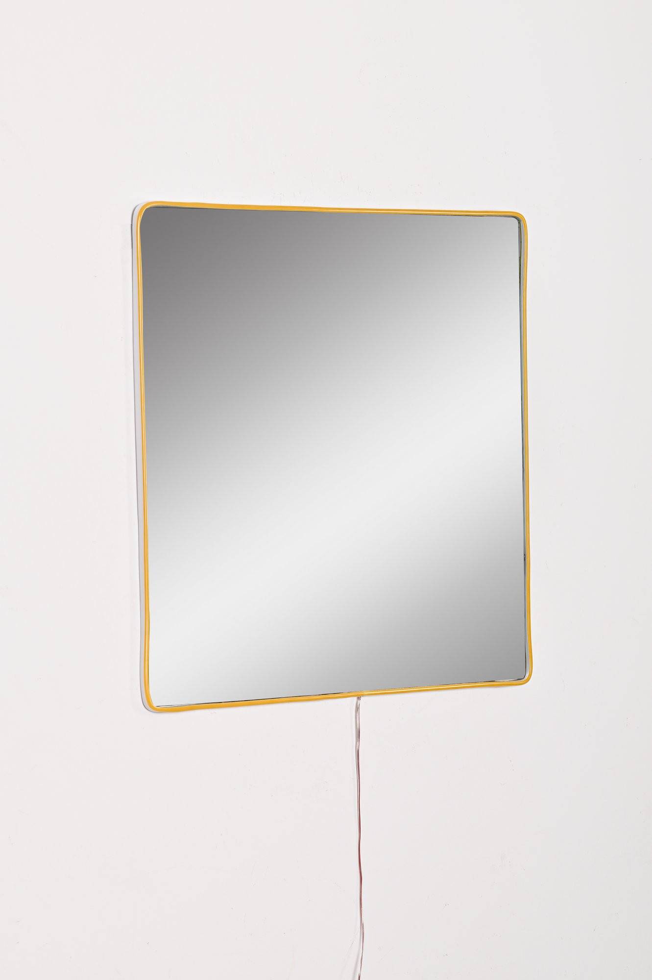 Miroir lumineux Luxuria 30x30cm Bande de néon Jaune