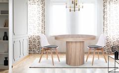 Bovary Plexi Set mit 2 skandinavischen Stühlen Grau