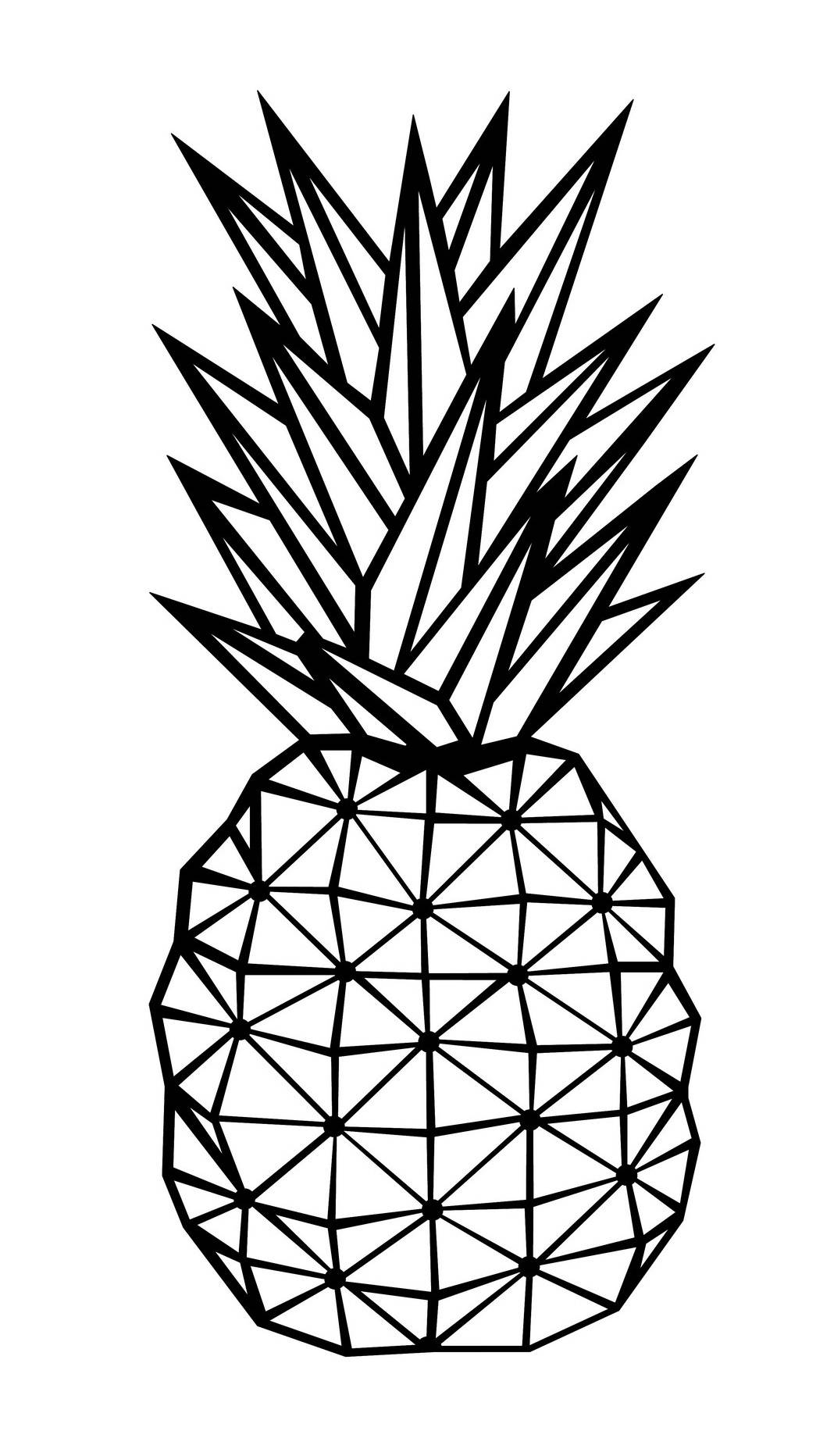 Onderstrepen zwaartekracht schouder Décoration murale ananas (ép. 1,5 mm) Filum 22 x 55 cm Métal Noir