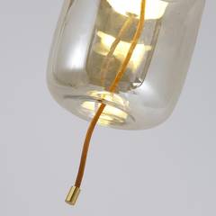 Lámpara de suspensión Odalys LED Vidrio transparente ahumado