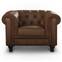 Grote Chesterfield Fauteuil Bruin