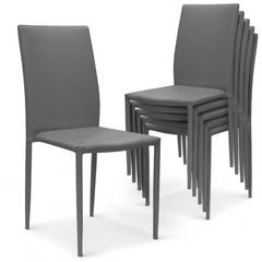 Set van 30 Modan Simili (PU) Grijze stapelbare stoelen