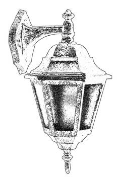 Buiten wandlamp Adriena D23cm Bruin
