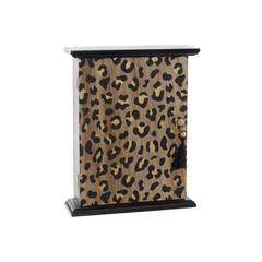 Boîte à clés avec impression léopard 21x26cm Artybald Bois et Noir