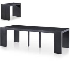 Table console extensible Nassau 4 rallonges noir carbone - de 50cm à 250cm