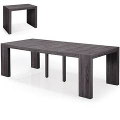 Table console extensible Nassau 4 rallonges bois vintage - de 50cm à 250cm
