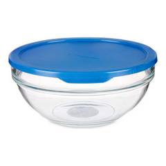 Boite alimentaire ronde hermétique 1,135L Topola Verre Transparent et Plastique Bleu