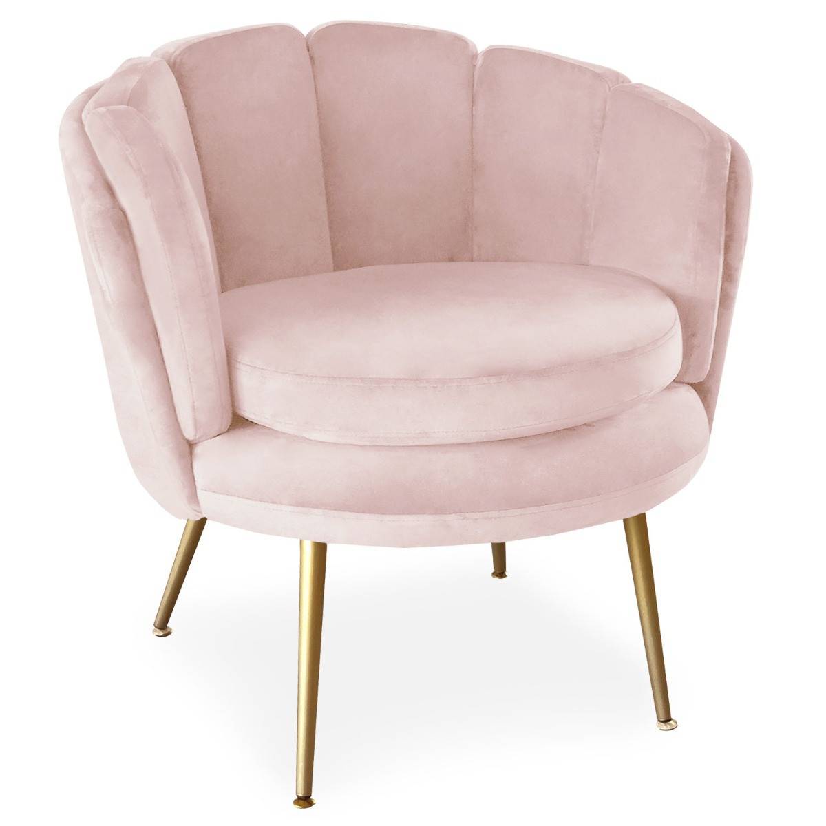Brenda fauteuil roze fluweel