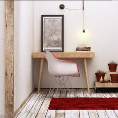 Bureau in Scandinavische stijl Vallecano 100cm Licht hout