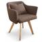 Chaise / Fauteuil scandinave Dantes Tissu Taupe