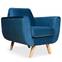 Scandinavische fauteuil Danube Blauw Velvet
