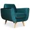 Scandinavische fauteuil Donau groen fluweel