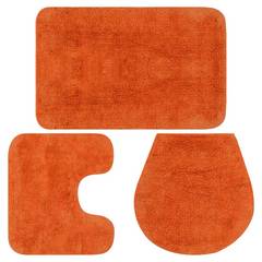 Ensemble de tapis de salle de bain Gribouille Coton Orange