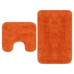 Ensemble de tapis de salle de bain Panik Coton Orange