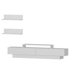 Juna TV-Ständer und Wandregale aus weißem Holz