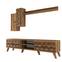Varie natuurlijk hout Arabesque tv-meubel en wandplankenset