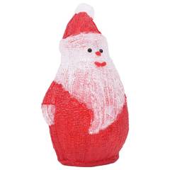Kerstman Figuur 28cm Wit en Rood met LED