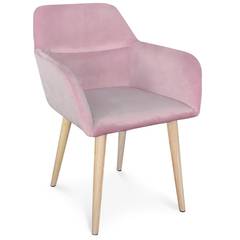 Chaise / Fauteuil scandinave Fraydo Velours Rose