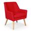 Gustav Skandinavischer Sessel mit Stoffbezug Rot