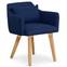 Scandinavische Gybson stoel / fauteuil blauwe stof