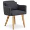 Scandinavische Gybson stoel / fauteuil donkergrijze stof