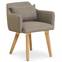 Chaise / Fauteuil scandinave Gybson Tissu Taupe