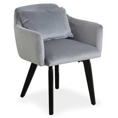 Chaise / Fauteuil scandinave Gybson Velours Argent