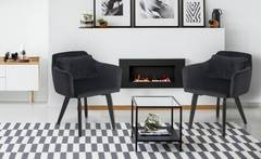Set van 20 Gybson Velvet Zwarte stoelen / fauteuils