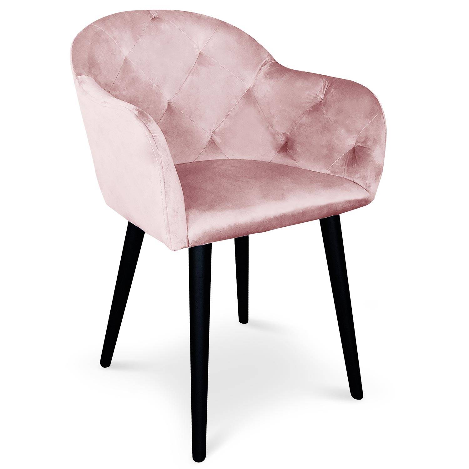 Centimeter Gemengd opslag Honorine stoel / fauteuil roze fluweel