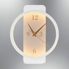 Alanis Reloj luminoso de sobremesa Metal Blanco