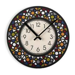 Horloge murale Agostina D29cm Bois Motif Gothique Multicolore