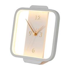 Reloj de pared luminoso decorativo Alanso Metal White
