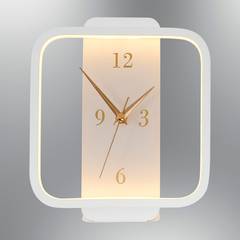 Reloj de pared luminoso decorativo Alanso Metal White