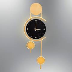 Reloj de pared de diseño Aude H102cm Metal Negro y Oro
