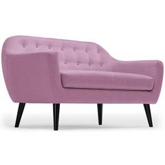 Fidelio Skandinavisches 3-Sitzer Sofa mit Stoffbezug Lila