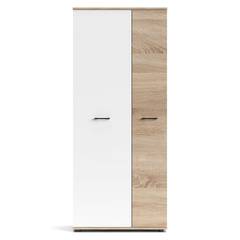 Irysel armario moderno L80xH190cm Sonoma madera y blanco