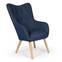 Barkley Skandinavischer Sessel mit Stoffbezug Blau