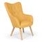 Barkley Skandinavischer Sessel mit Stoffbezug Gelb