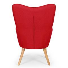 Sofa estilo escandinavo Barkley 1 plaza tela roja