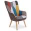 Scandinavische Klarys stoffen patchwork fauteuil