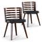 Set van 2 Scandinavische Koxy stoelen in hazelnoot en zwart hout