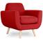 Sofa estilo escandinavo Danubio 1 plaza tela roja