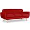 Sofa estilo escandinavo Danubio 3 plazas tela roja
