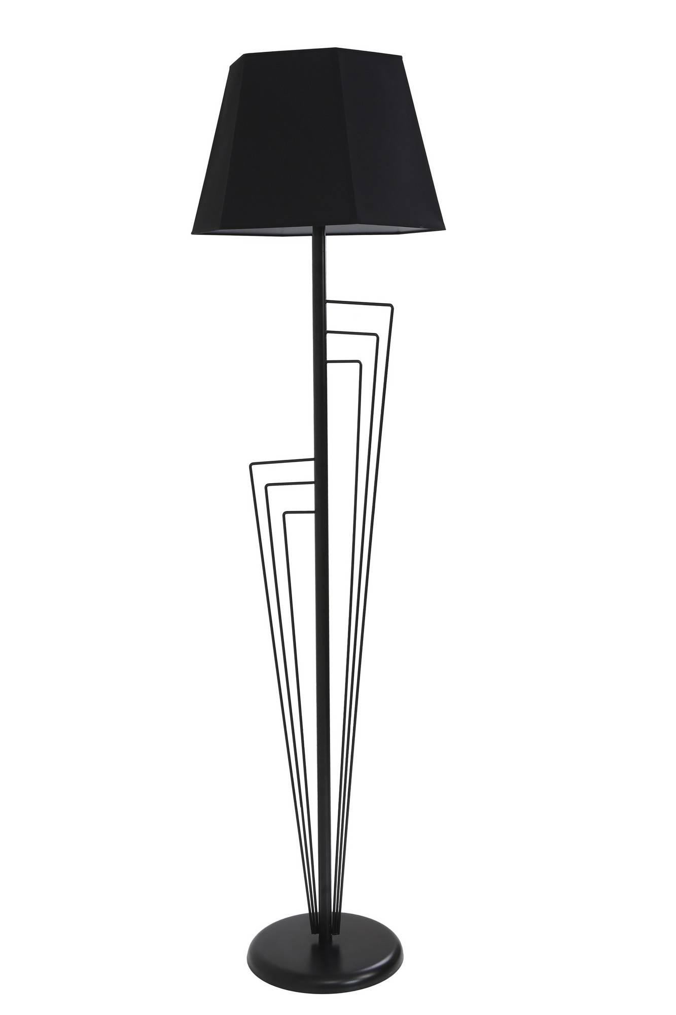 Lampadaire design Waxcap H170cm Tissu et Métal Noir