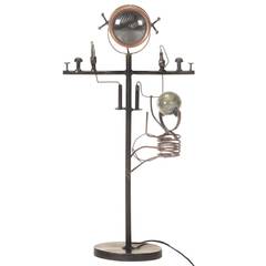 Faraday Lámpara de pie 80cm Metal negro y cobre
