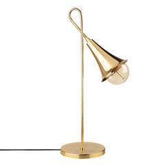 Lámpara de mesa bucle de trompeta Adminicus H57 cm Metal dorado