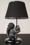 Replica lampada da tavolo scoiattolo D30xH49cm Tessuto nero e metallo argentato