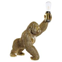Lampe à poser gorille Grums 48cm Résine Or